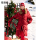 歌莉婭 新年紅品羽絨服女款紅色新中式盤(pán)扣鵝絨服外套1BNR8D200 53R椒紅 XL