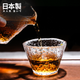 karphome日本進(jìn)口津輕初雪杯品茗杯鳴門杯清酒杯威士忌酒杯錘紋玻璃水杯 初雪小杯 180ML(單只裝)