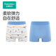 全棉時(shí)代（PurCotton）2024春少男內(nèi)褲平角內(nèi)褲印花透氣兒童內(nèi)褲 棉寶石藍(lán)+條紋海洋 165 165/L