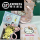 DRLS黃金hellokitty貓鑰匙扣卡通黃金金箔片KT貓鏈包車(chē)掛件520禮物女 hellokitty貓掛件 約20mg