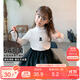 左西女童打底衫內搭秋冬裝2025新款女孩兒童保暖衣T恤上衣 白色 130