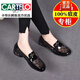 卡帝樂(lè)鱷魚(yú)（CARTELO）軟皮網(wǎng)紗單鞋女2025夏季新款輕便透氣網(wǎng)面女鞋圓頭低跟皮鞋女涼鞋 黑色 40