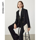 朗姿OL風(fēng)羊毛西裝女冬季新款職業(yè)正裝氣質(zhì)通勤西服外套女 夜幕黑色 L