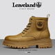 楓葉楓葉馬丁靴男鞋春季新款潮流百搭休閑鞋防滑耐磨厚底高幫靴子男 土黃【標準皮鞋碼】 41