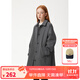 ELLE KIDS童裝 插肩袖寬松長(cháng)款風(fēng)衣女童春秋裝新款英倫風(fēng)百搭外套 水泥灰 160 (S)
