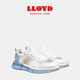 利來(lái)（LLOYD）德國進(jìn)口男鞋牛皮慢跑減震氣墊撞色休閑運動(dòng)鞋標準楦厚底11025 白色 41