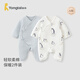 童泰嬰兒衣服新生兒連體衣秋冬季夾棉保暖寶寶衣服純棉蝴蝶哈衣2件裝 藍(lán)色企鵝（襠部加寬設(shè)計(jì)） 66cm