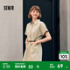 森馬（Semir）連衣裙女氣質(zhì)通勤工裝裙子夏天女裝2024夏新款純棉休閑polo領(lǐng)短裙 淺卡其50301 M