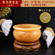 班德拉斯黃玉聚寶盆風(fēng)水?dāng)[件元寶招財(cái)客廳擺件辦公室擺件高端店鋪開(kāi)業(yè)擺件 大號(hào)黃玉聚寶盆23CM