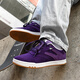 極路客蟻系列紫羅蘭秋冬新款牛反毛皮男女低幫耐磨減震專(zhuān)業(yè)滑板鞋 紫羅蘭 42.5