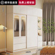 福霜【包安裝】全實(shí)木衣柜長(cháng)虹玻璃門(mén)臥室簡(jiǎn)約衣櫥出租屋推拉門(mén)大衣柜 【全實(shí)木】1.4米衣柜+頂柜+邊柜