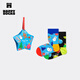 Happy Socks童襪春夏棉襪假日禮物中筒襪2雙裝禮盒 假日禮物禮盒 2雙 均碼 4-6Y
