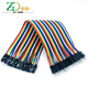 資冠 40P銅芯杜邦線彩色排線連接線工業(yè)PCB跳線 公對(duì)母 20CM