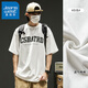 真維斯（JEANSWEST）復古重磅短袖t恤男士夏季美式潮牌流寬松男款夏天潮流半袖上衣服 白色 XL