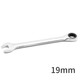 伊萊科（ELECALL）固定頭棘輪扳手 19mm 快速開口兩用梅花扳手自動扳手省力工業(yè)家用