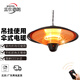 雷仕德朗（ROSTDL） 戶外傘型電暖器吊掛式取暖器小太陽(yáng)家用酒店餐廳室外帳篷吊式烤火爐壁掛取暖爐防水傘形取暖燈 2100W遙控款（黑色）