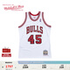 MITCHELL & NESS 刺繡復(fù)古球衣AU球員版94賽季 NBA公牛隊(duì)飛人喬幫主 MN男籃球服 94-95賽季Au M