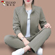 啄木鳥(niǎo)外套三件套運(yùn)動(dòng)套裝女春秋2025新款衛(wèi)衣女女士時(shí)尚簡(jiǎn)約立領(lǐng)休閑服 7681灰綠【公版】 2XL (125-140斤)