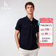 哈吉斯（HAZZYS）男裝 25夏上衣多色短袖POLO衫ASTZE0CBX71 藏青色NV 2XL（185/104