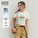 Teenie Weenie【防曬涼感】小熊女裝夏裝短袖T恤小個(gè)子基礎款上衣 乳白色 S