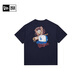 NEW ERA紐亦華MLB短袖T恤男女情侶夏季復古學(xué)院風(fēng)NY印花潮 14385079-藏青色 L