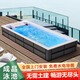 奕華衛(wèi)?。╕IHUA）恒溫沖浪按摩戶(hù)外大浴缸家庭泳池獨(dú)立式智能加熱花園兒童戲水池 配置定制（非產(chǎn)品價(jià)格） （純游泳）5900*2400*1470mm