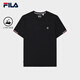 FILA 斐樂官方男子針織短袖衫2025夏新款時尚休閑簡約基礎(chǔ)圓領(lǐng)T恤 傳奇藍(lán)-NV XL 180/100A/XL