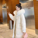 予瑾羽絨服女款2024年新款中長(zhǎng)款白鴨絨加厚時(shí)尚洋氣長(zhǎng)款顯瘦冬季外套 奶油白 S 90-120斤