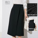晚白【新品】2026春季通勤百搭包臀半身裙設計感高腰顯瘦a字半裙 黑色 L