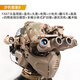 戰(zhàn)術(shù)Fast頭盔單雙目四筒夜視儀模型海基多維分體全套裝備道具 沙色套裝8*成人款（兒童款拍下備