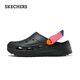 斯凱奇（Skechers）夏季女鞋洞洞鞋涼鞋增高厚底耐磨沙灘拖鞋小怪獸包頭洞洞鞋111581 黑色/多彩色/BKMT 37