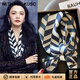 MITHAOL KUSC明星同款真絲絲巾桑蠶絲100%女士方巾生日禮物送丈母娘長(zhǎng)輩 麥穗藍(lán)【心想事