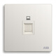 ABB開關(guān)插座面板 86型一位6類電腦插座 軒致系列 白色 AF333