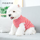 MOEPIE純棉狗狗衣服泰迪比熊雪納瑞柴犬金毛大中小型犬衣服2025全棉背心 紅色 L（推薦8-10斤）