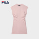 FILA 斐樂(lè )官方女裝針織連衣裙2025夏季新款時(shí)尚休閑無(wú)袖收腰裙子 赤粉色-PK L 170/88A/L