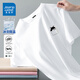真維斯冰絲短袖t恤男士夏季涼感上衣服2026新款速干大碼莫代爾半袖男裝 白色(口袋貓胸標) XL (180) (不起球不掉色)