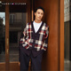 TOMMY HILFIGER【拼色開(kāi)衫】秋冬男女商務(wù)休閑學(xué)院慵懶V領(lǐng)寬松針織外套毛衣 【格紋開(kāi)衫】-藏青格紋FAP L （推薦：150-165斤）
