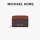 MICHAEL KORS禮物MK女包JET SET TRAVEL卡包零錢(qián)包短款深棕/橡果棕