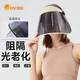 UV100防曬帽女防曬面罩防紫外線鏡片帽子防風太陽帽遮陽帽22429胚芽米