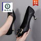 啄木鳥(niǎo)官方皮鞋尖頭細跟單鞋女2026秋秋新款黑色中高跟久站不累腳職業(yè)工 黑色細跟5厘米 SM017款旗艦款 37