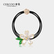 奢蔻（Cercoo）圣母百合系列花朵三股簡(jiǎn)約橡皮筋馬尾發(fā)圈細發(fā)繩百搭高級感發(fā)飾女