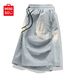 名創(chuàng)優(yōu)品（MINISO）速干短褲男夏季百搭休閑寬松冰絲褲中褲男士潮流沙灘褲衩子外穿潮 灰藍 XL 180 (不易起球 不易掉色)