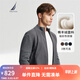 諾帝卡（NAUTICA）【商場(chǎng)同款】春夏新款拼接設(shè)計(jì)經(jīng)典簡(jiǎn)約全開(kāi)襟針織毛衣男SO4302 深碳灰01C L