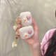 雅思戀 愛心小貓適用airpods pro第二代耳機(jī)套卡通蘋果AirPods3代無線藍(lán)牙耳機(jī)保護(hù)套 米色愛心小貓耳機(jī)套+掛件 AirPods Pro2代