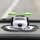 爾山集創(chuàng)意汽車擺件車內(nèi)飾品車載太陽能搖擺太陽花搖頭擺件車上裝飾用品 車載擺件【小狗+茶花墊】