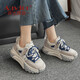 奧古獅登（Agsdon）運動(dòng)鞋女學(xué)生春季新款網(wǎng)面百搭休閑鞋厚底增高老爹鞋女鞋 米蘭 35