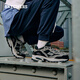 斯凱奇（Skechers）秋季男鞋復(fù)古老爹鞋戶外休閑運動鞋厚底增高舒適時尚潮流 木炭色/黑色/CCBK 42