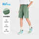 361°童裝 兒童短褲夏季男女童運動(dòng)彈力透氣梭織五分褲 綠130