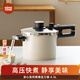 kimscook高壓鍋防爆大容量小型微壓力鍋不銹鋼煲燉湯家用燃?xì)怆姶艩t通用 奶白色(（適用2～5人）) 20cm 4.5L