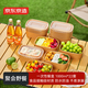 京東京造 一次性飯盒 露營(yíng)野餐盒 食品級外賣(mài)水果分裝打包盒1000ml*22套